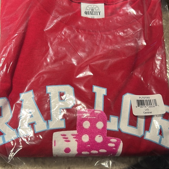The Trap Lord ROLL THE DICE CREW Tee Shirt in Red Sz L NWT - Picture 2 of 2